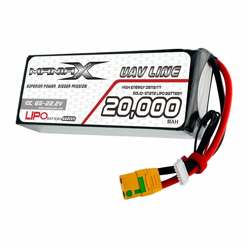 Batería ManiaX Solid-Lipo 6S-22,2V 20,000mAH 10C para drones y UAV